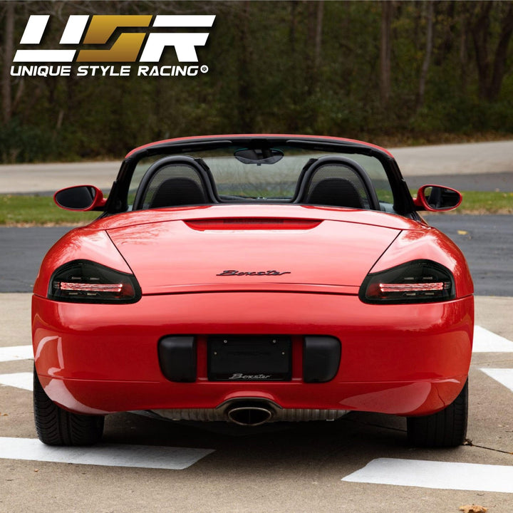 1997 - 2004 Porsche Boxster 986 Chassis 718 Style Black/Red or Smoke/Clear Lens LED Light Bar Tail Lights