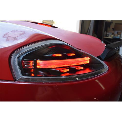 1997 - 2004 Porsche Boxster 986 Chassis 718 Style Black/Red or Smoke/Clear Lens LED Light Bar Tail Lights