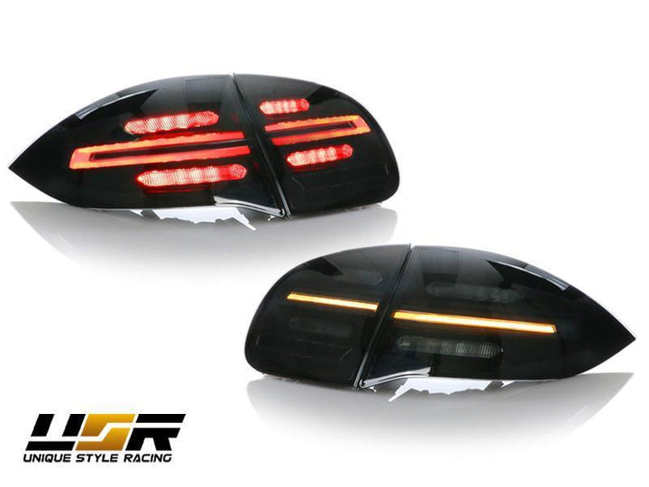 2011 - 2014 Porsche Cayenne 958 USR Facelift Style Full LED Clear or Smoke or GTS Dark Red Smoke Rear Tail Light
