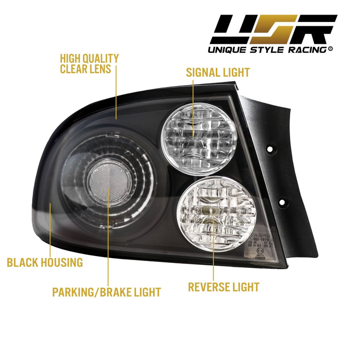 2004 - 2006 Pontiac GTO Holden Monaro Style Black/Clear or Red/Black Tail Light