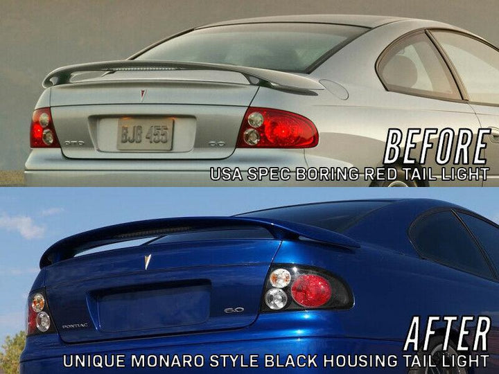 2004 - 2006 Pontiac GTO Holden Monaro Style Black/Clear or Red/Black Tail Light