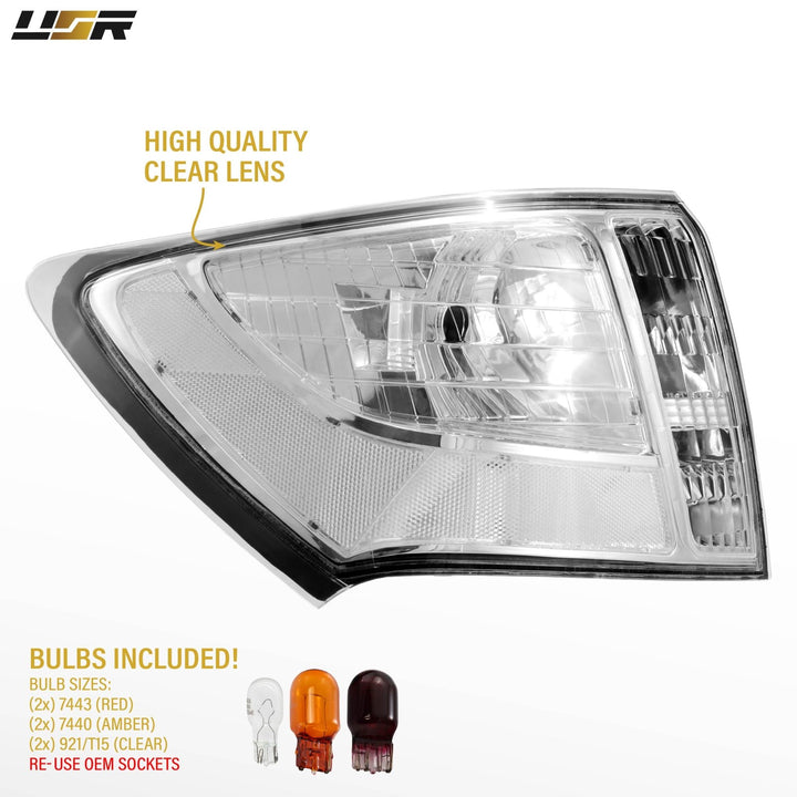 2008 - 2011 Subaru Impreza 4D Sedan & 2008 - 2014 Subaru WRX EG All Clear Lens Tail Light