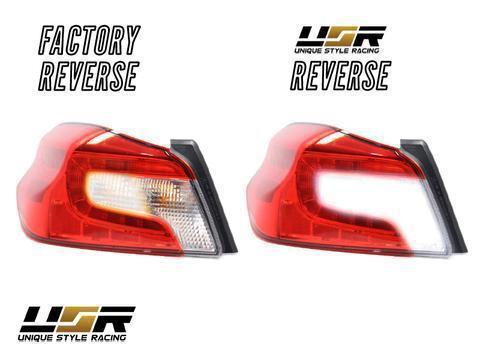 2015 - 2020 Subaru WRX JDM Style Dark Red Smoke Rear LED Tail Light Set