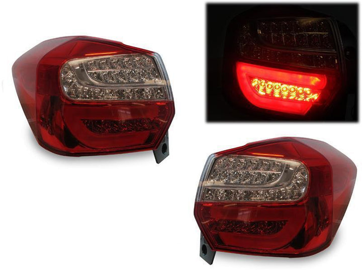 2012 - 2016 Subaru XV Crosstrek / Impreza 5D Red/Clear or Black/Smoke Rear Light Bar Full LED Tail Light