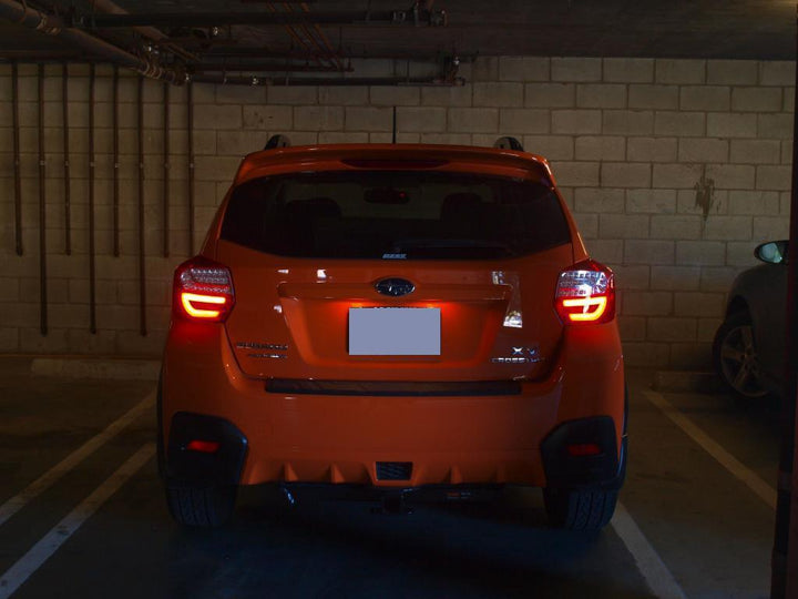 2012 - 2016 Subaru XV Crosstrek / Impreza 5D Red/Clear or Black/Smoke Rear Light Bar Full LED Tail Light