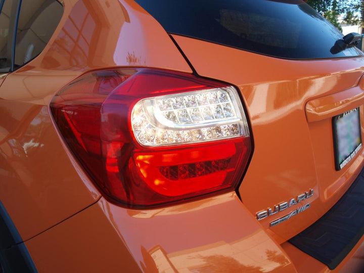 2012 - 2016 Subaru XV Crosstrek / Impreza 5D Red/Clear or Black/Smoke Rear Light Bar Full LED Tail Light