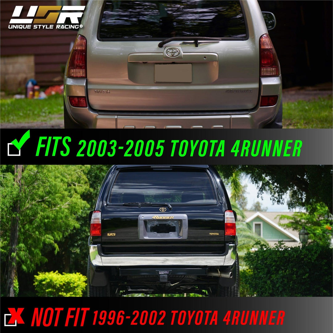 2003 - 2009 Toyota 4Runner TRD Style Black Housing Smoke Lens LED Reflector Tail Lights