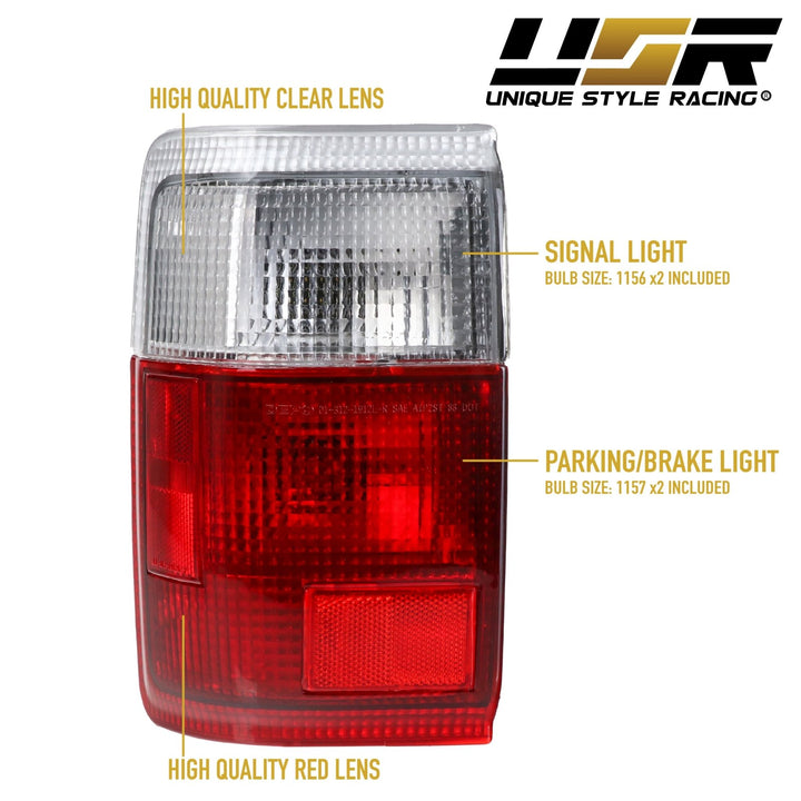 1990-1995 Toyota 4Runner Red / Clear Lens Tail Lights