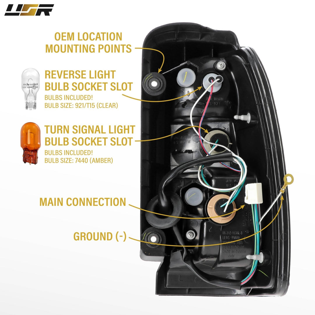 1996 1997 1998 1999 2000 2001 2002 Toyota 4Runner LED Red/Clear or Black/Smoke Lens Tail Light

#lens-color_clear-lens