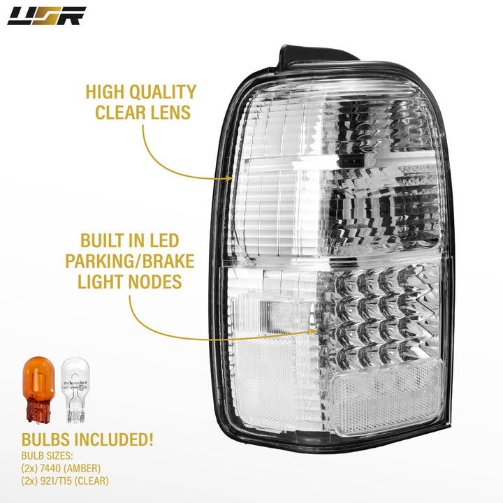 1996 1997 1998 1999 2000 2001 2002 Toyota 4Runner LED Red/Clear or Black/Smoke Lens Tail Light

#lens-color_clear-lens