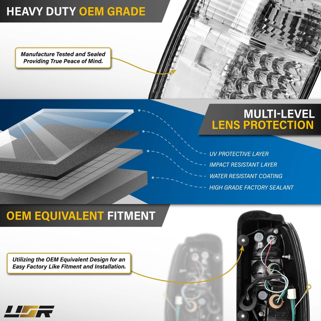 1996 1997 1998 1999 2000 2001 2002 Toyota 4Runner LED Red/Clear or Black/Smoke Lens Tail Light

#lens-color_clear-lens