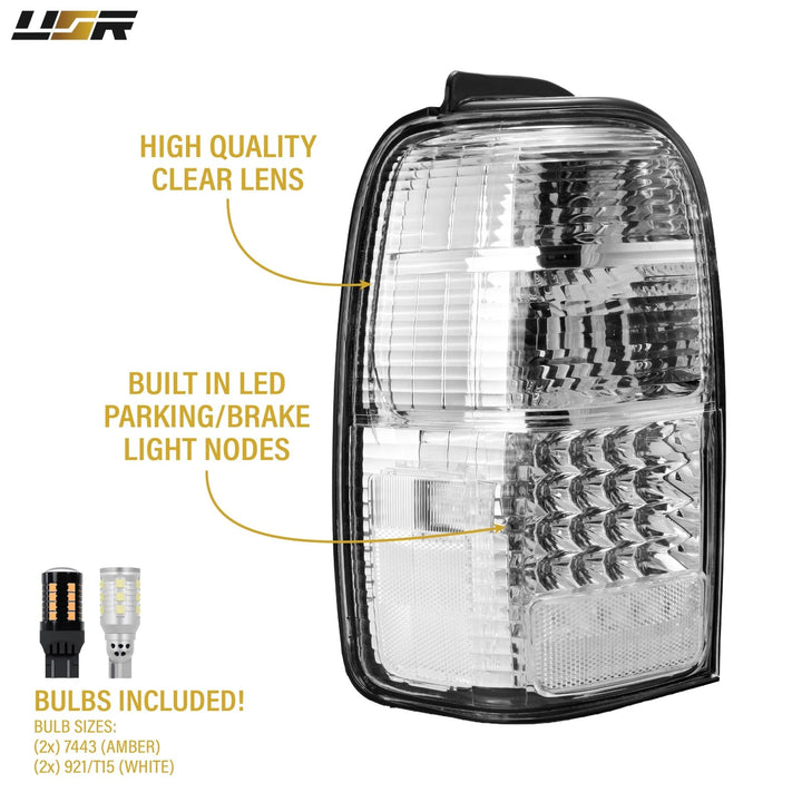 1996 1997 1998 1999 2000 2001 2002 Toyota 4Runner LED Red/Clear or Black/Smoke Lens Tail Light

#lens-color_clear-lens-led