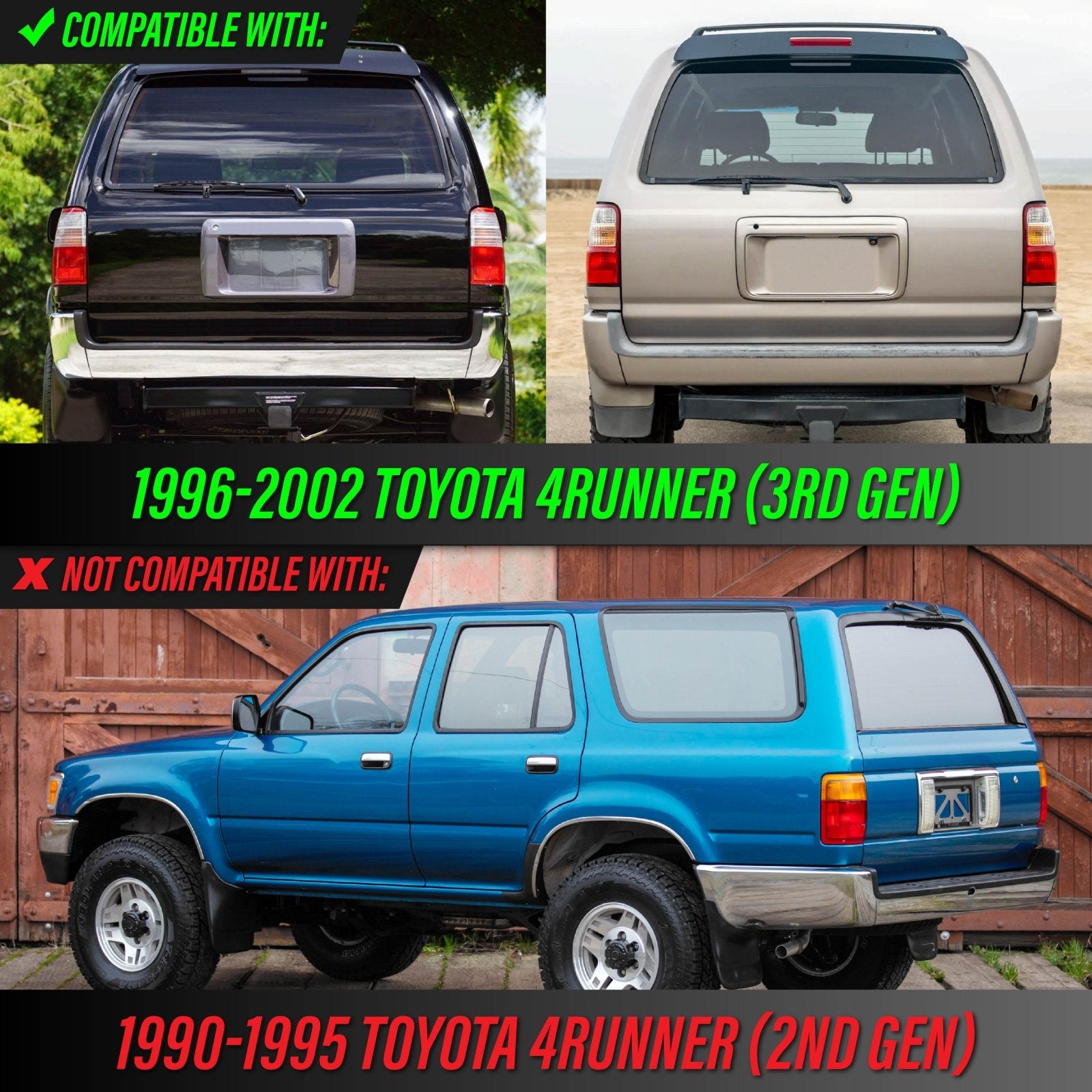 1996-2002 Toyota 4Runner All Clear, Red/Clear, or Smoke Lens LED