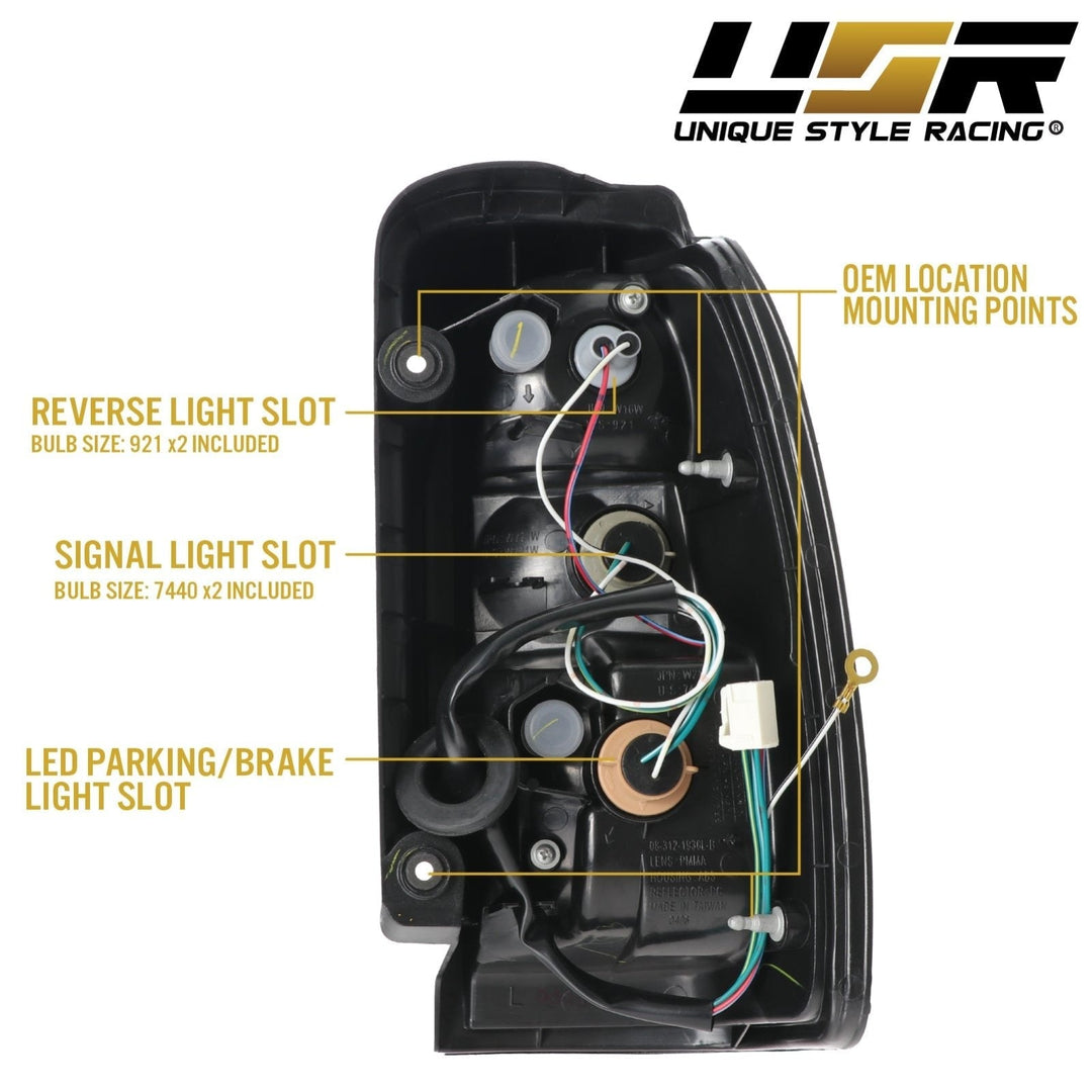 1996 - 2002 Toyota 4Runner LED Red/Clear or Black/Smoke Lens Tail Light