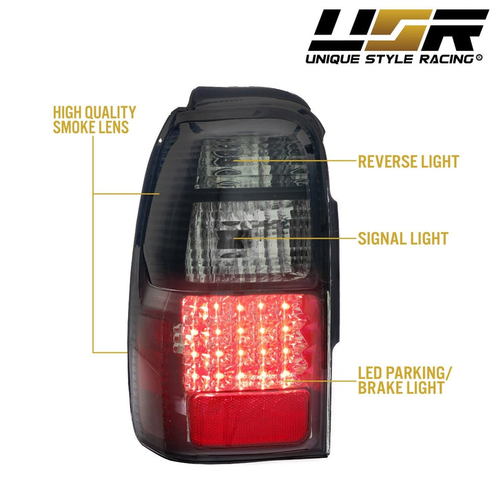 1996 - 2002 Toyota 4Runner LED Red/Clear or Black/Smoke Lens Tail Light