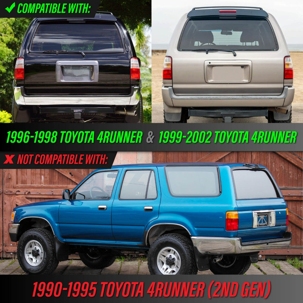 1996 - 2002 Toyota 4Runner Frosted Pre - Facelift Style Lens All Clear Tail Lights