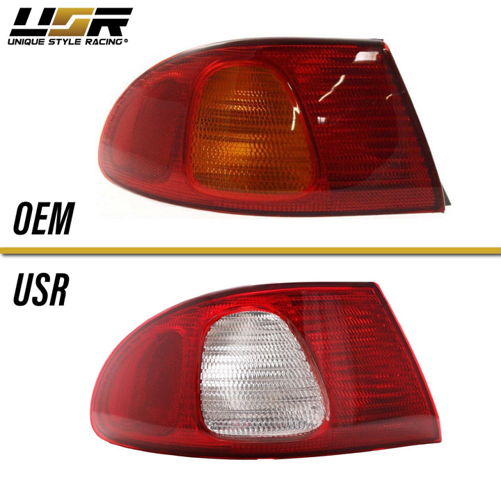 1998 - 2002 Toyota Corolla JDM Style Red / Clear Lens Tail Lights