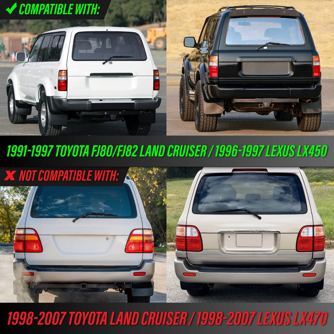 1991 1992 1993 1994 1995 1996 1997 Toyota Land Cruiser FJ80 FJ 80 82 FJ82 & 1995 1996 1997 Lexus LX450 450 LX Replacement Tail Light OEM style aftermarket

#optional-items_driver-left