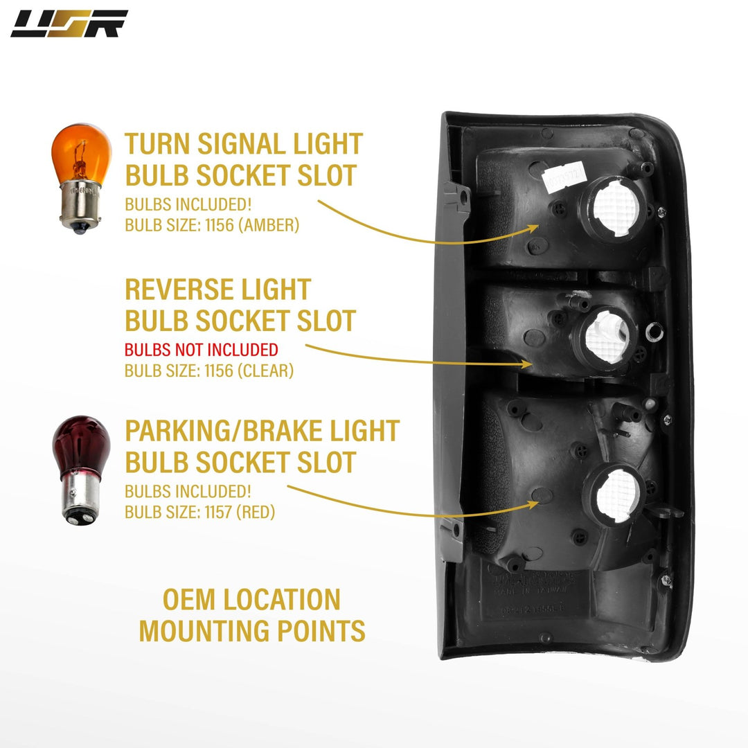 1991 1992 1993 1994 1995 1996 1997 Toyota FJ80 FJ 80 82 FJ82 Land Cruiser 1995 1996 1997 Lexus LX450 LX 450 All Clear Lens Tail Lights

#light-source_incandescent