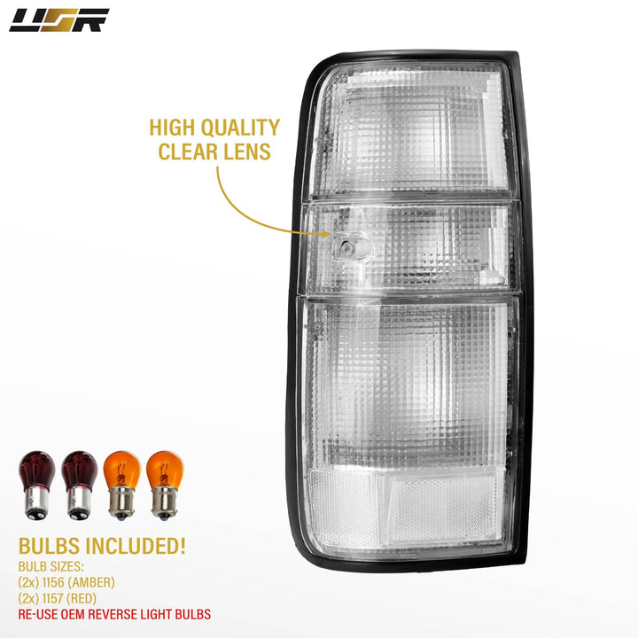 1991 1992 1993 1994 1995 1996 1997 Toyota FJ80 FJ 80 82 FJ82 Land Cruiser 1995 1996 1997 Lexus LX450 LX 450 All Clear Lens Tail Lights

#light-source_incandescent