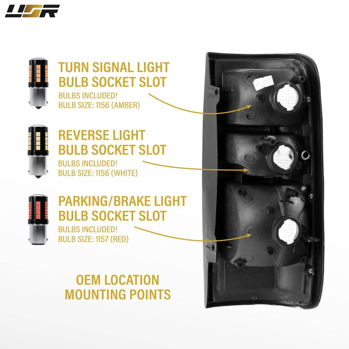 1991 1992 1993 1994 1995 1996 1997 Toyota FJ80 FJ 80 82 FJ82 Land Cruiser 1995 1996 1997 Lexus LX450 LX 450 All Clear Lens Tail Lights

#light-source_led