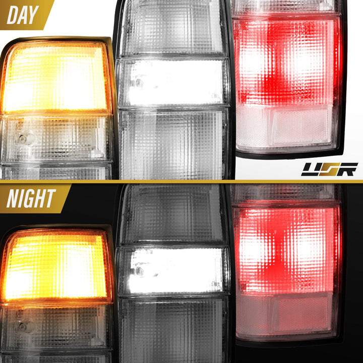 1991 1992 1993 1994 1995 1996 1997 Toyota FJ80 FJ 80 82 FJ82 Land Cruiser 1995 1996 1997 Lexus LX450 LX 450 All Clear Lens Tail Lights

#light-source_led