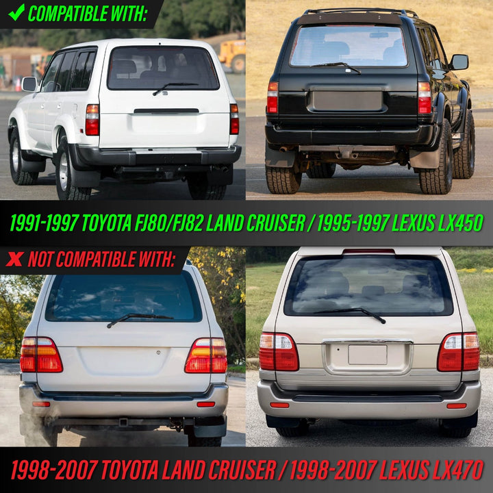 1991 1992 1993 1994 1995 1996 1997 Toyota FJ80 FJ 80 82 FJ82 Land Cruiser 1995 1996 1997 Lexus LX450 LX 450 All Clear Lens Tail Lights

#light-source_led