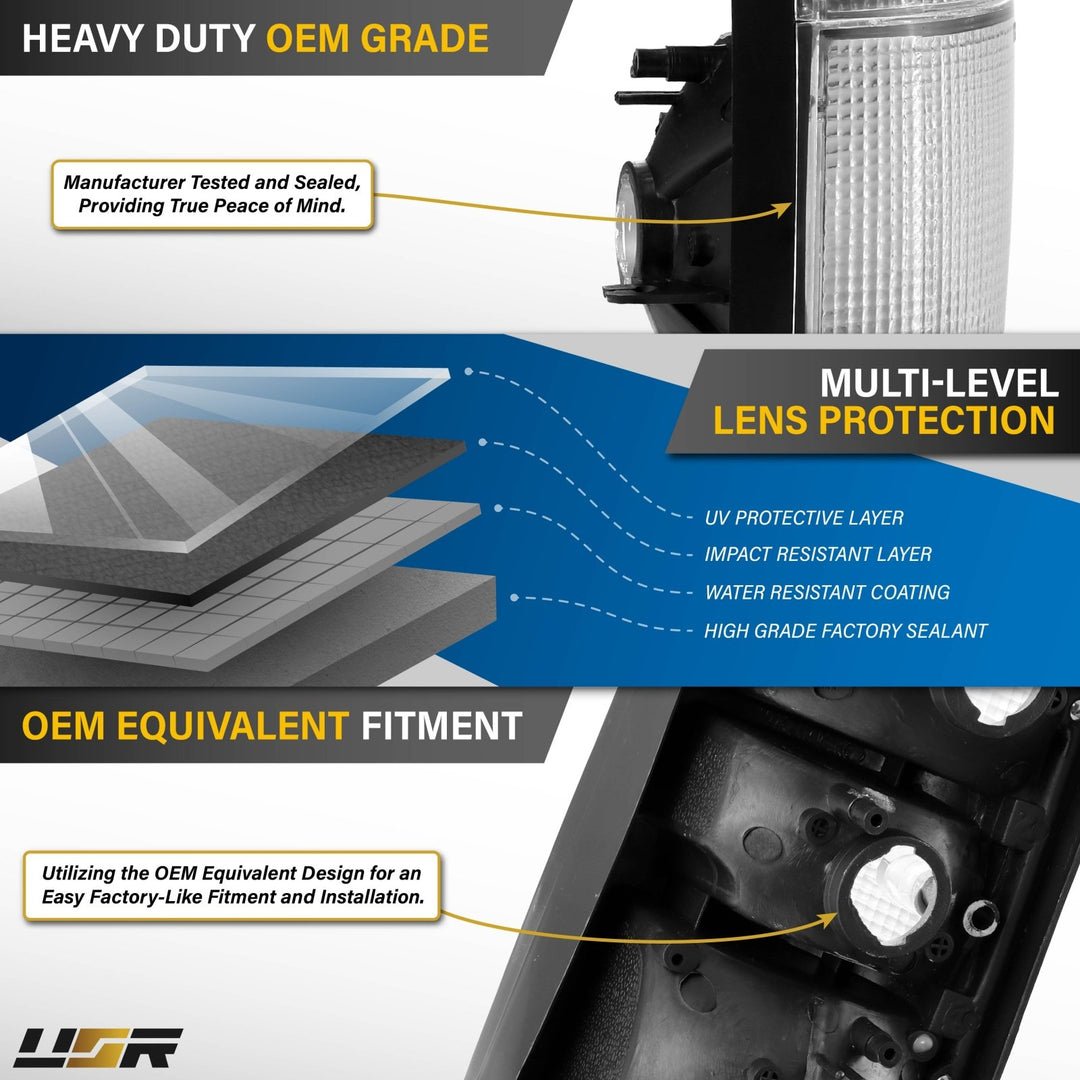 1991 1992 1993 1994 1995 1996 1997 Toyota FJ80 FJ 80 82 FJ82 Land Cruiser 1995 1996 1997 Lexus LX450 LX 450 All Clear Lens Tail Lights

#light-source_led