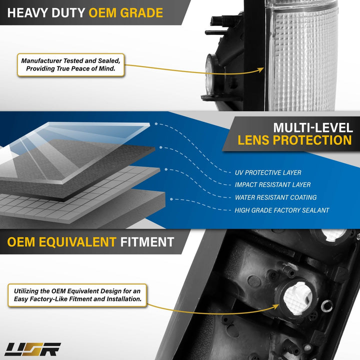 1991 1992 1993 1994 1995 1996 1997 Toyota FJ80 FJ 80 82 FJ82 Land Cruiser 1995 1996 1997 Lexus LX450 LX 450 All Clear Lens Tail Lights

#light-source_led