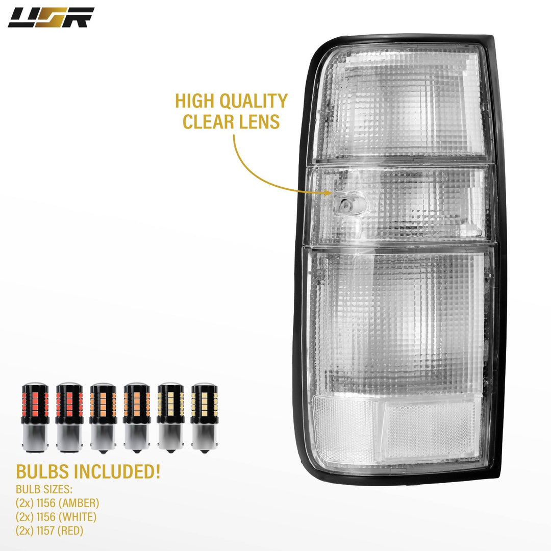1991 1992 1993 1994 1995 1996 1997 Toyota FJ80 FJ 80 82 FJ82 Land Cruiser 1995 1996 1997 Lexus LX450 LX 450 All Clear Lens Tail Lights

#light-source_led