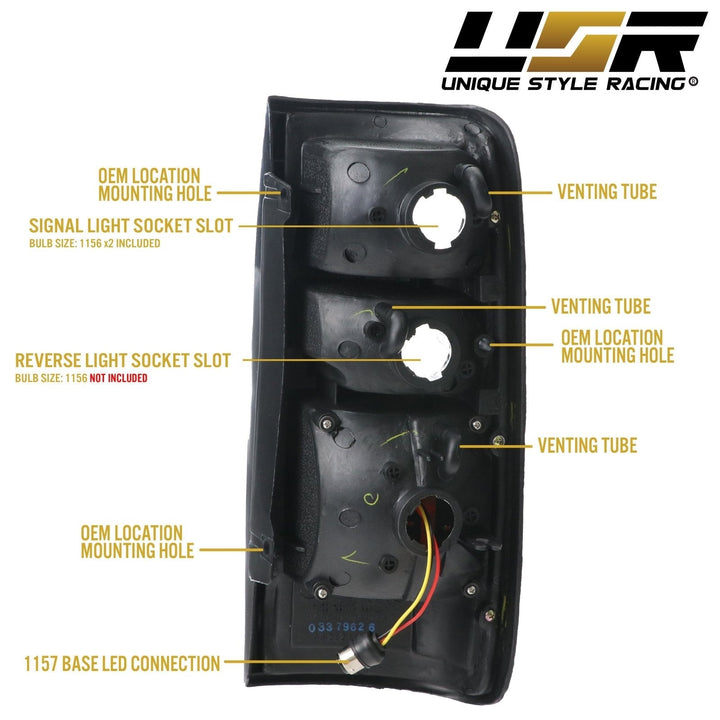 1991 - 1997 Toyota Land Cruiser FJ80 / 1995 - 1997 Lexus LX450 Red/Clear OR Red/Smoke LED Tail Light