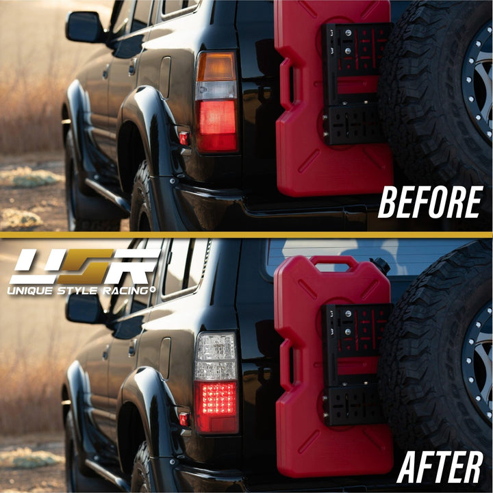 1991 - 1997 Toyota Land Cruiser FJ80 / 1995 - 1997 Lexus LX450 Red/Clear OR Red/Smoke LED Tail Light
