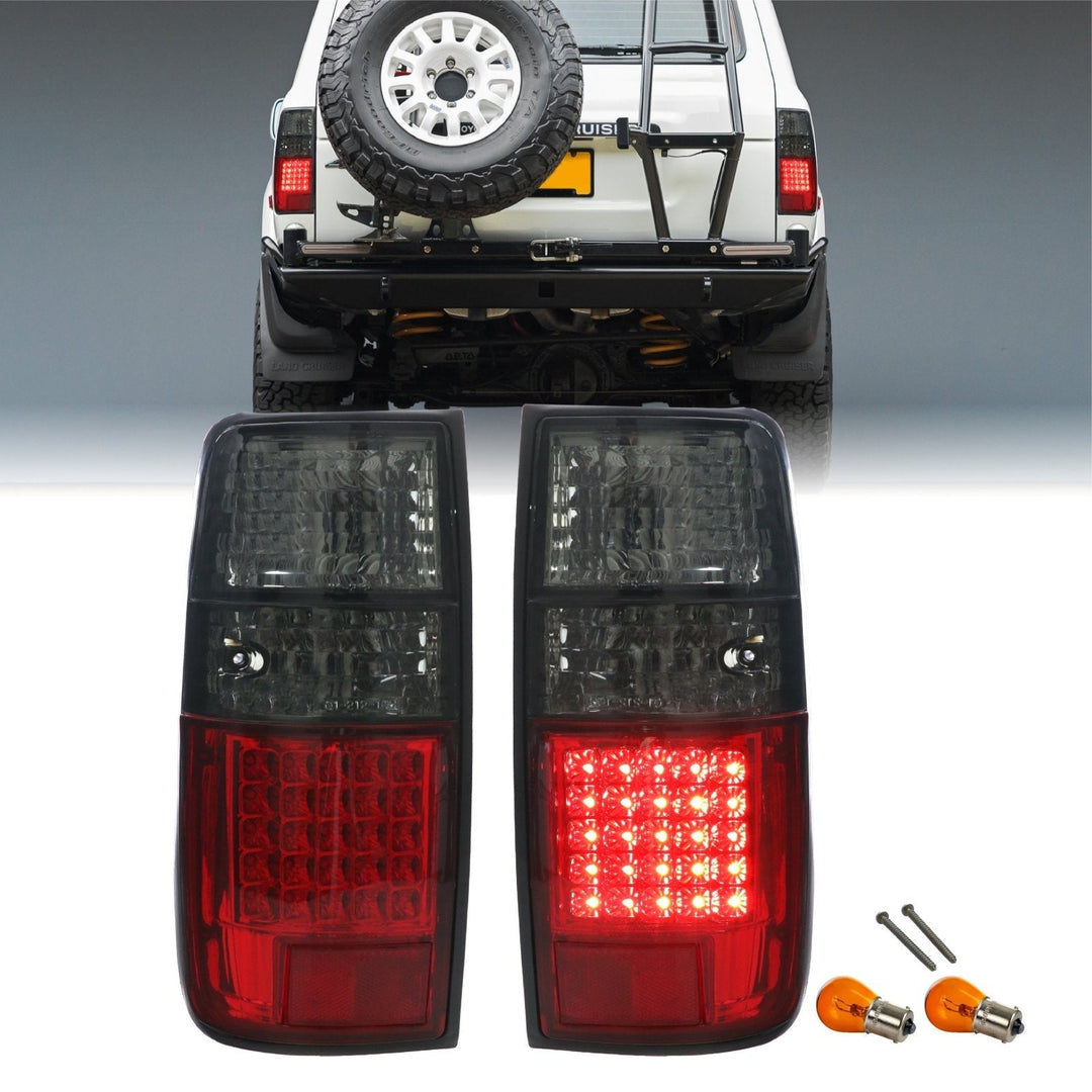 1991 - 1997 Toyota Land Cruiser FJ80 / 1995 - 1997 Lexus LX450 Red/Clear OR Red/Smoke LED Tail Light