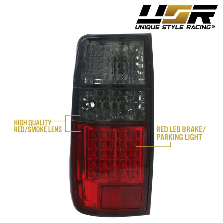 1991 - 1997 Toyota Land Cruiser FJ80 / 1995 - 1997 Lexus LX450 Red/Clear OR Red/Smoke LED Tail Light