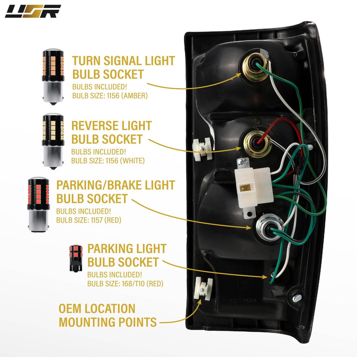 1984 - 1988 Toyota Pickup Truck 2WD / 4WD & 1984 - 1989 4Runner 4 Runner All Clear Lens Tail Lights

#light-source_led