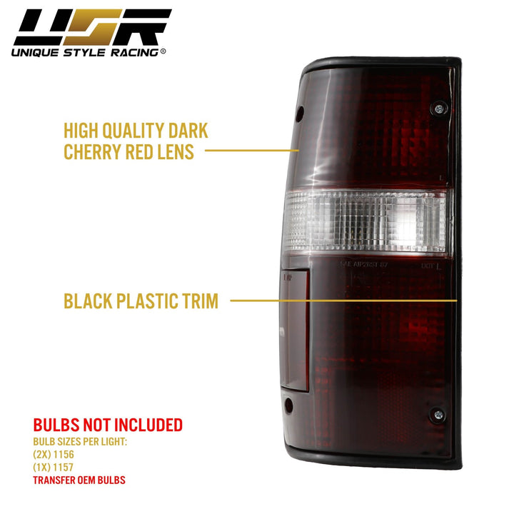 1989-1995 Toyota Pickup Truck 2WD & 4WD Red / Clear or Dark Red Smoke Lens Tail Lights