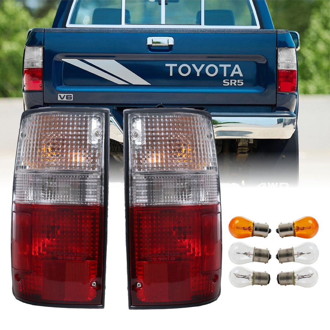 1989-1995 Toyota Pickup Truck 2WD & 4WD Red / Clear or Dark Red Smoke Lens Tail Lights