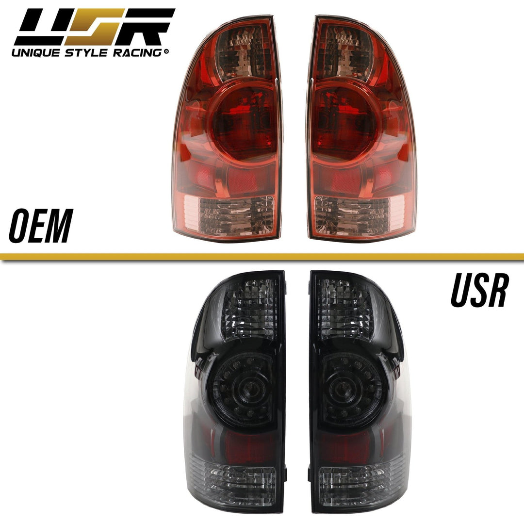 For Black Smoke 2005-2015 Toyota Tacoma LED Strip Tail Lights Lamps Left Right E - Foto 5