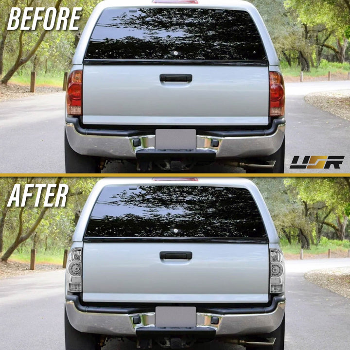 2005-2015 Toyota Tacoma All Clear Lens Full LED Tail Lights