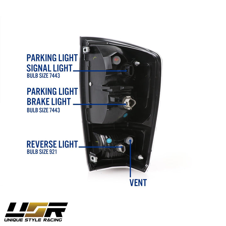 2016 - 2021 Toyota Tacoma 2020+ TRD PRO Style Black Out Tail Lights