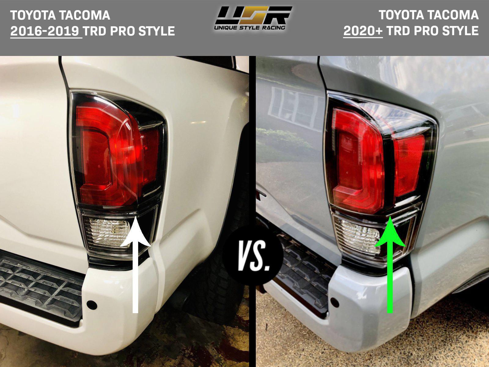 2016-2021 Toyota Tacoma 2020+ TRD PRO Style Black Out Tail Lights
