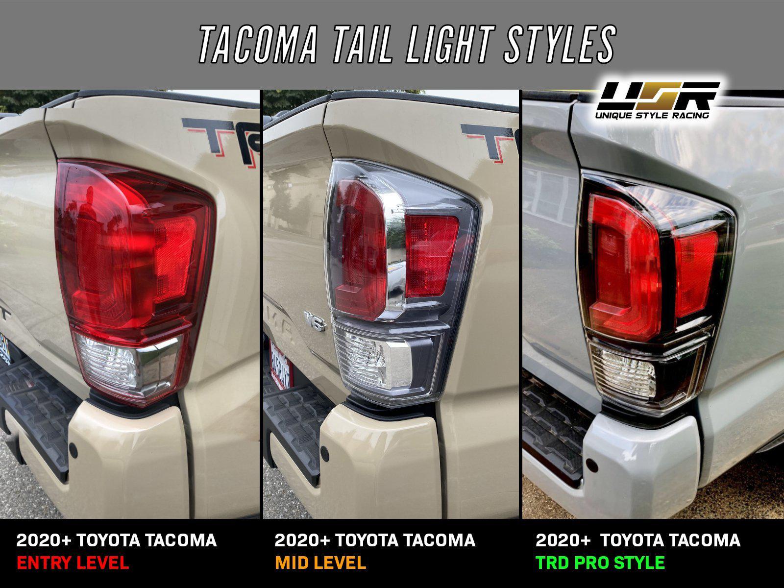2016-2021 Toyota Tacoma 2020+ TRD PRO Style Black Out Tail Lights
