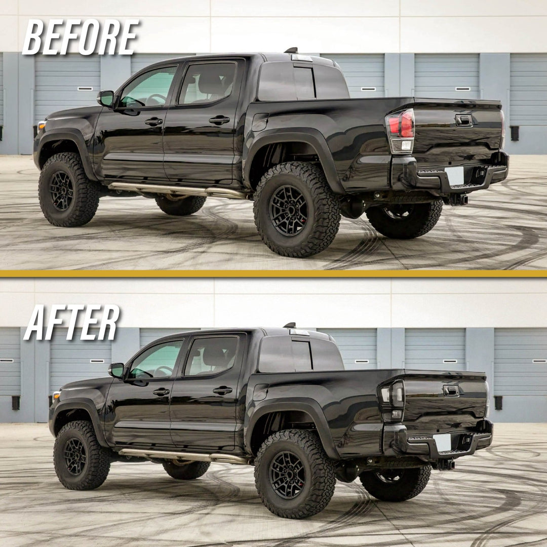 2016 2017 2018 2019 2020 2021 2022 2023 Toyota Tacoma Pickup Truck 3rd Generation JDM Style Black Housing All Clear Lens Tail Lights

#light-source_incandescent