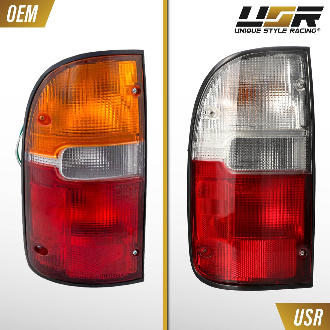 1995-2000 Toyota Tacoma Pickup Red / Clear Lens Tail Lights