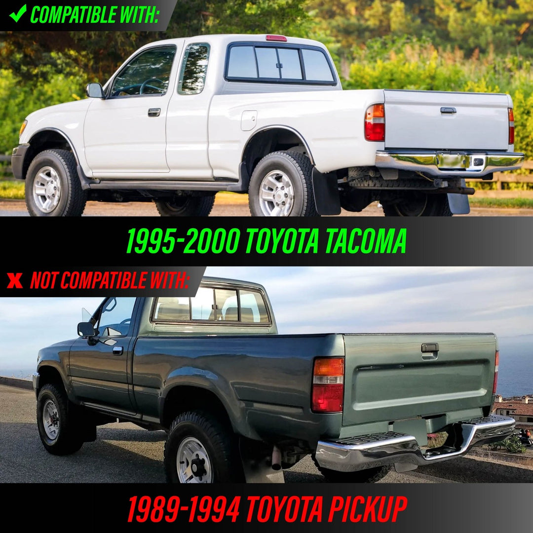 1995-2000 Toyota Tacoma Pickup Red / Clear Lens Tail Lights