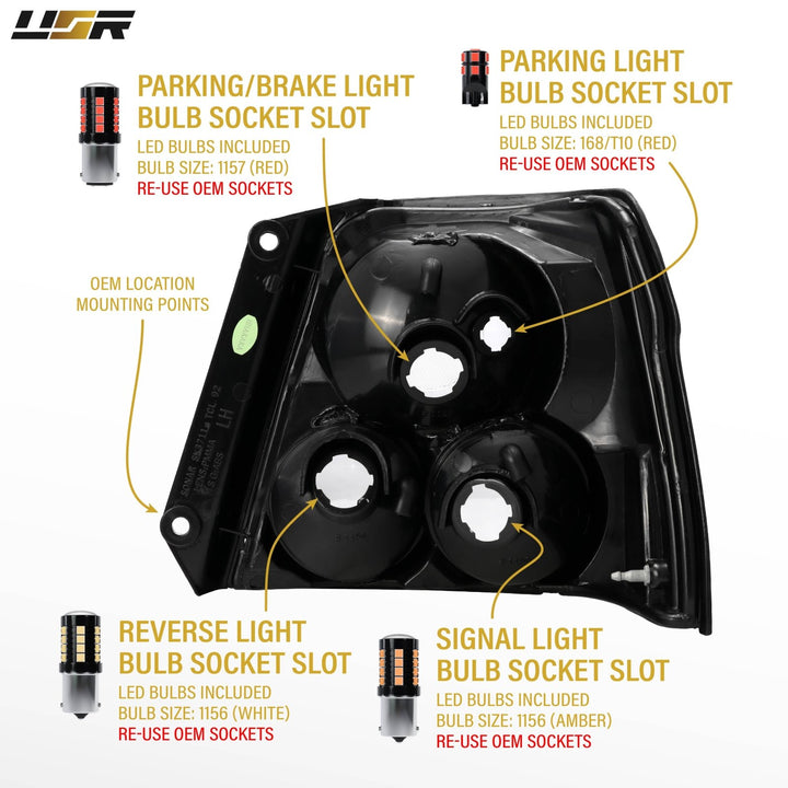 1995 1996 1997 Toyota Tercel All Clear Lens Tail Lights Cleared Alteza Style

#light-source_led