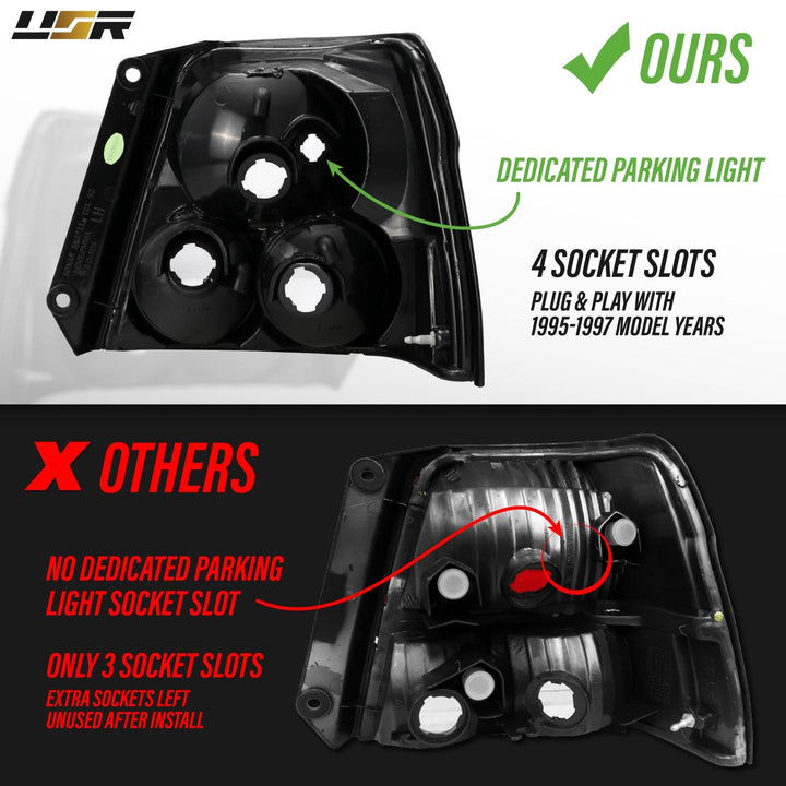 1995 1996 1997 Toyota Tercel All Clear Lens Tail Lights Cleared Alteza Style

#light-source_no-bulbs