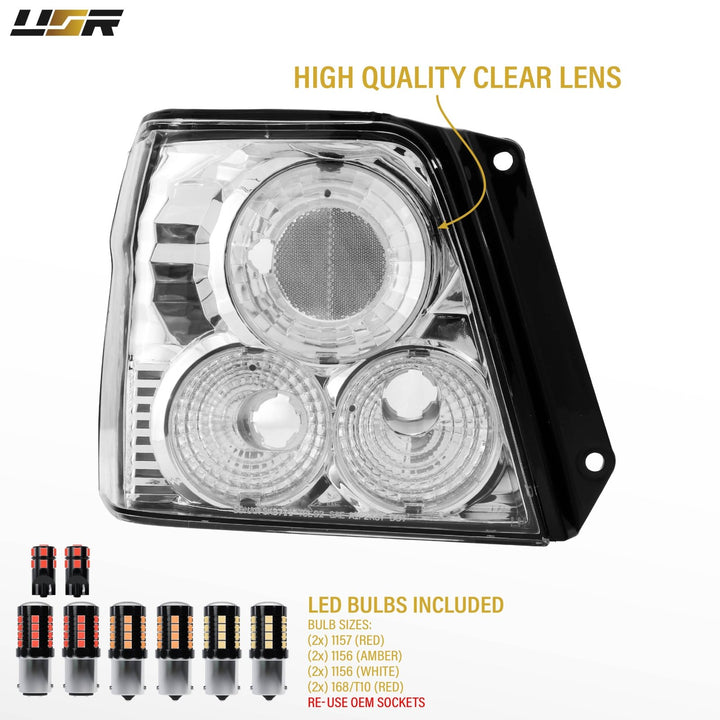 1995 1996 1997 Toyota Tercel All Clear Lens Tail Lights Cleared Alteza Style

#light-source_led