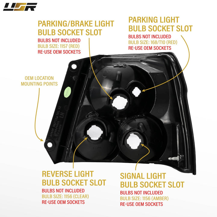 1995 1996 1997 Toyota Tercel All Clear Lens Tail Lights Cleared Alteza Style

#light-source_no-bulbs