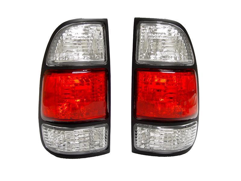 2000 - 2004 Toyota Tundra Red/Clear Rear Tail Lights